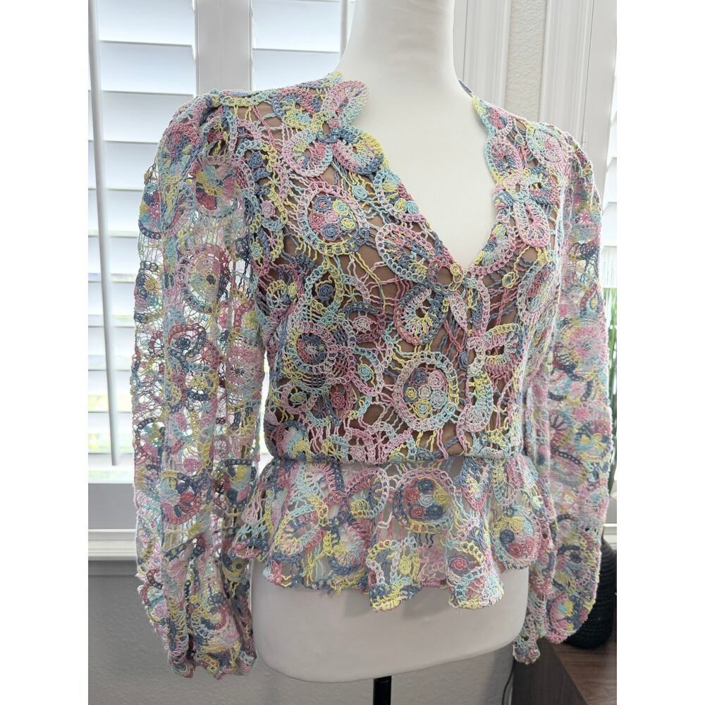 Elliatt Rue Crocheted Multi-Colored Top - Picture 5 of 6